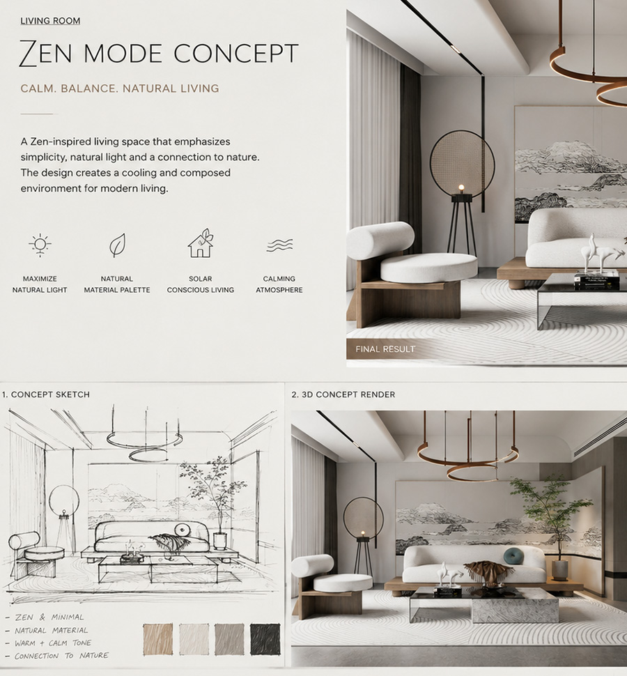 Contemporary kitchen and island counter design in Mont Kiara residence